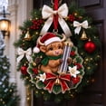 thumbnail image 6 of Cififendec Christmas Money Holder 6.38"×5.91", Santa Hat Highland Cow Holding Clear Wish Tube for Tree Mantel Window Decor, 6 of 6