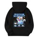 thumbnail image 5 of Moonsky Sudadera con capucha y cordón HUNTRX, estampado de grupo de chicas coreanas, jersey corto, suave y cómodo, top de manga larga para primavera y otoño. Negro 120, 5 of 5