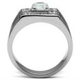 thumbnail image 3 of High polished (no plating) Stainless Steel Ring with AAA Grade CZ in Clear for Women Clear Stone Color Style TK351 Size 11, 3 of 4