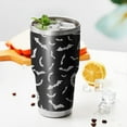 thumbnail image 3 of 30oz Black Halloween Bats with White Tumblers Stainless Steel Tumbler with Lid and Straw,Vacuum Insulated Double Wall Travel Tumbler Cups Mug with Cleaning Brush for Coffee,Tea, 3 of 7