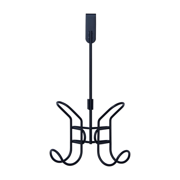 Mainstays Over the Door Double Hook, Black Finish