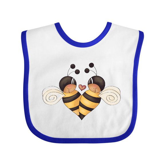 Inktastic Valentine's Day Bumble Bees Boys Baby Bib