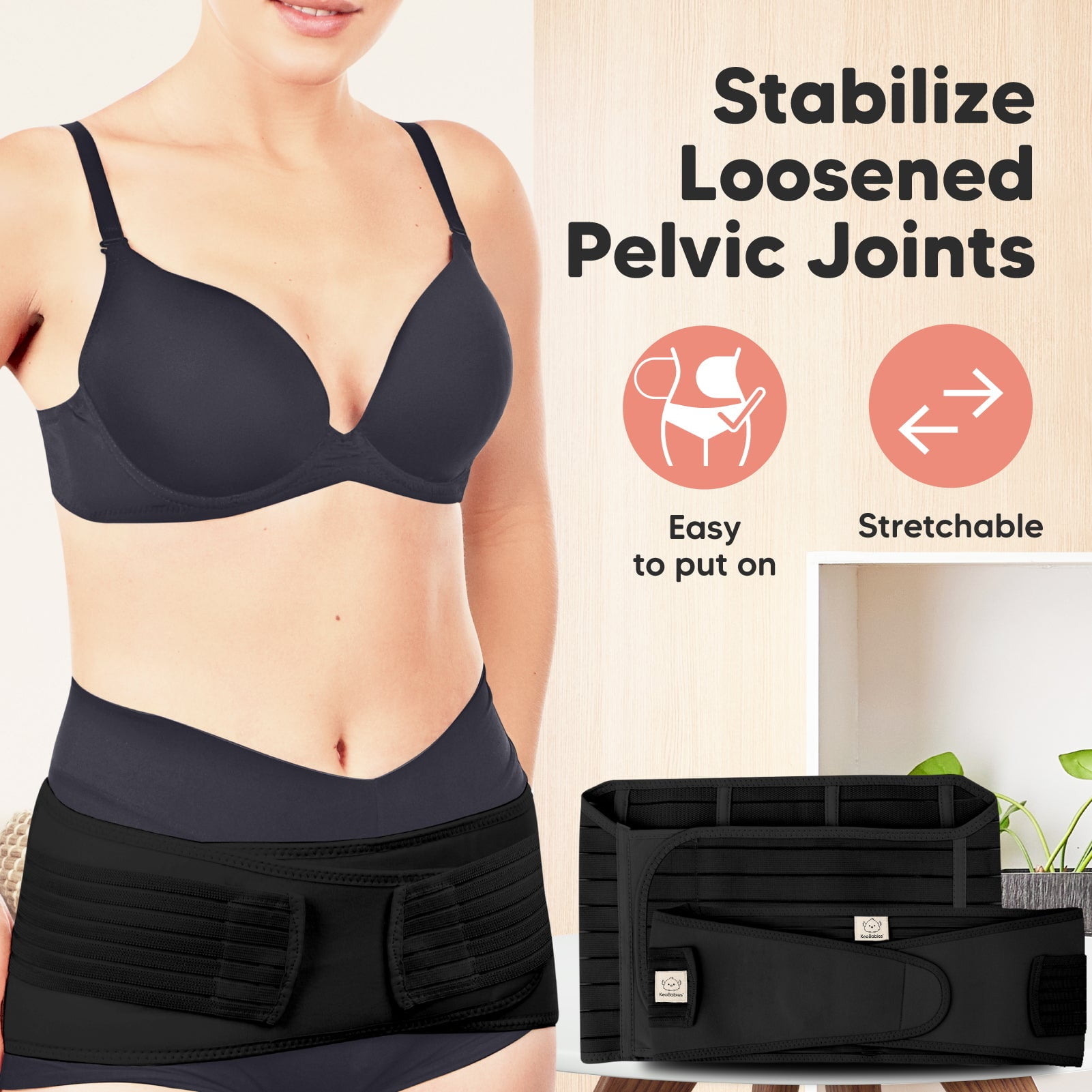 Revive 3 in 1 Postpartum Belly Band Wrap, Post Partum Recovery, Postpartum  Waist Binder Shapewear (Matte White, Medium/Large)