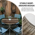 thumbnail image 2 of Brown Wooden Round Tablecloth for 45-54 Inch Tables, Fitted Table Cover with Elastic Edge, Vintage Farmhouse Retro Art Waterproof Outdoor Table Cloth Protector for Patio Garden Dinner Picnic, 2 of 9
