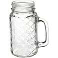 Rustic Charm Sets of 4 Mason Jar 24oz Mugs with Glass Handles