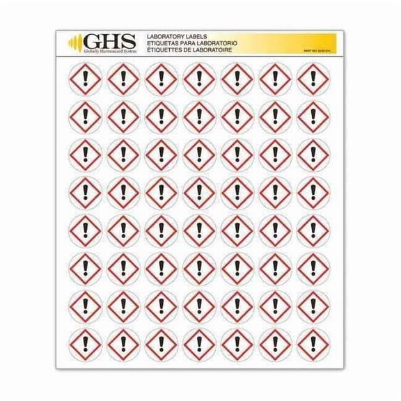 GHS Label, 1 in H, 1 in W, Paper, PK1120 GHS1214