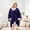 01purple, variant on SUNNY HEAT Heated Electric Wearable Throw Blanket with Hood Pockets, 56"x63", Soft Flannel & Sherpa, 3H Auto Shut Off, Machine Washable, Navy blue