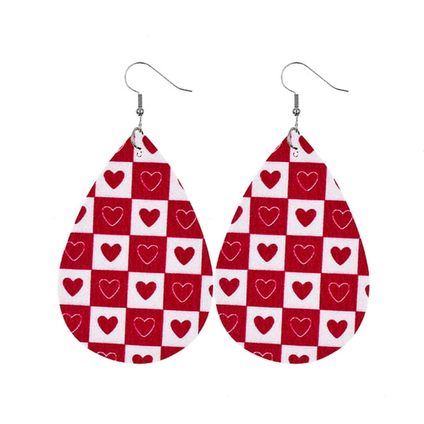 Sonducket Pendientes de cuero con purpurina, gota de agua, colgante para el oído, joyería exagerada para el Día de San Valentín, pendiente colgante Ropa, zapatos y accesorios Miscelánea tipo 13 Sonducket AP010056-13