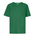 thumbnail image 4 of TBWNWG V-Neck Pocket Tee for Men Work Shirt with Short Sleeves Comfortable Casual Top,Size 2XL, 4 of 8