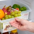 thumbnail image 5 of Manunclaims Drawer Basket, Plastic Food Storage Bins - Refrigerator Organizer with Handles for Pantry, Fridge, Freezer, Kitchen, Countertops, Cabinets - Clear Plastic BPA Free Food Storage Rack, 5 of 8