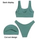 thumbnail image 3 of Nuevo traje de baño dividido sentido femenino ahuecado color sólido parte de atrás bonita bikini estilo de vacaciones, 3 of 5