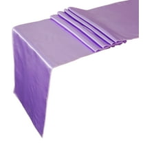 10 Pcs Satin Table Runner Wedding Party Banquet Decoration 12 x 108 - Lavender