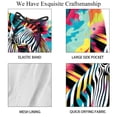 thumbnail image 4 of luoweisi Men's Beach Shorts Quick Dry Swim Trunks with Mesh Lining Zebra 2XL, 4 of 5