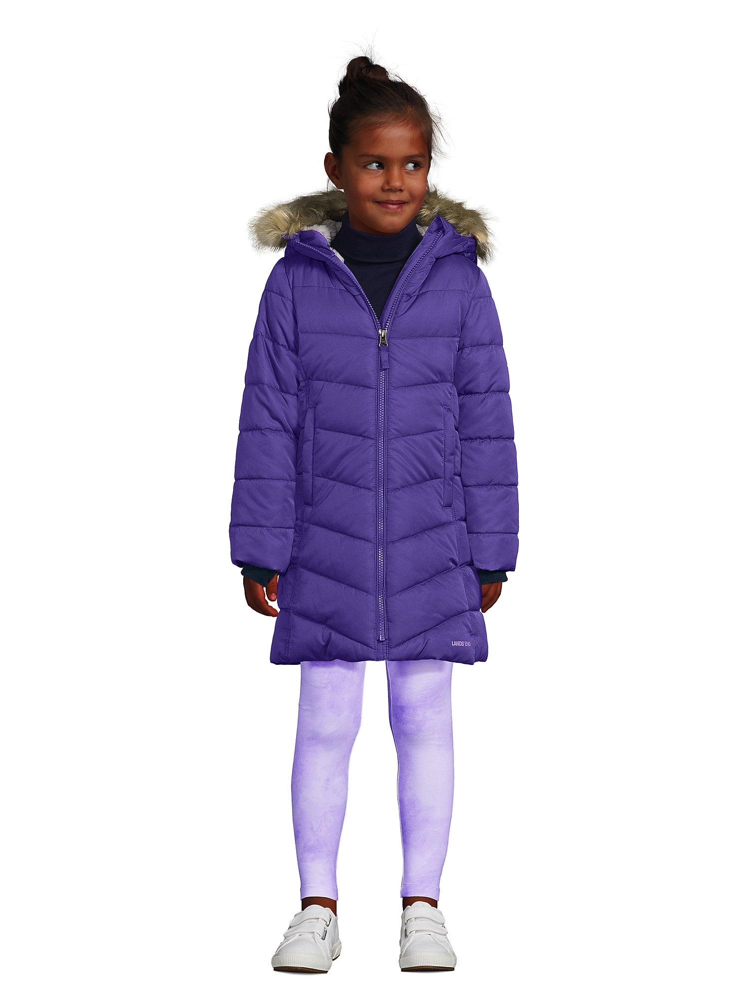 Girls winter fleece lined down alternative thermoplume coat sales