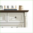 thumbnail image 3 of Dressers | Farmhouse Rustic 5-Drawer Chest with Smooth Drawers | Solid Wood & MDF | Two-Tone Dimpled Finish, 3 of 15