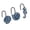 Blue With Black Hooks, variant on Sunlit Seashell Shower Curtain Hooks, Aqua Blue Coastal Decorative Resin Rings, Nautical Beach Bathroom Decor, Set of 12
