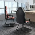 thumbnail image 4 of Desk Chair Without Wheels,Guest Chair Office Chair No Wheels Office Guest Chairs with Arms Room Chair Gaming Chair No Wheels (RED), 4 of 6