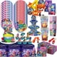 thumbnail image 2 of Set de decoración para fiesta de cumpleaños de Disney Inside Out 2, telón de fondo con feliz cumpleaños de Inside Out, platos de papel, servilletas, vasos, globos y suministros, 2 of 5