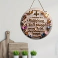 thumbnail image 3 of Grrvtrz Round Wooden Nativity Resurrection Decorative Wall Hanging Home Baptism Decoration,Holiday Products,Christmas Decorations, 3 of 5