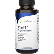 LifeSeasons - Clari-T - Supports Healthy Memory and Cognitive Function - With Bacopa, Toothe Club Moss and Gingko Biloba - 60 Capsules