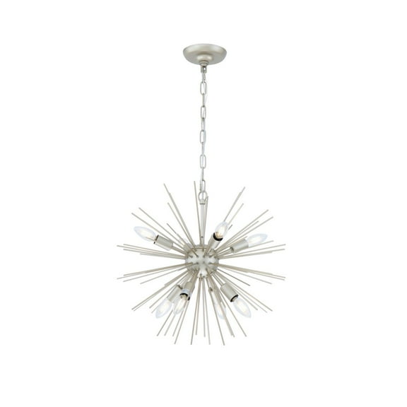 Living District Timber 8 Light Champagne Pendant