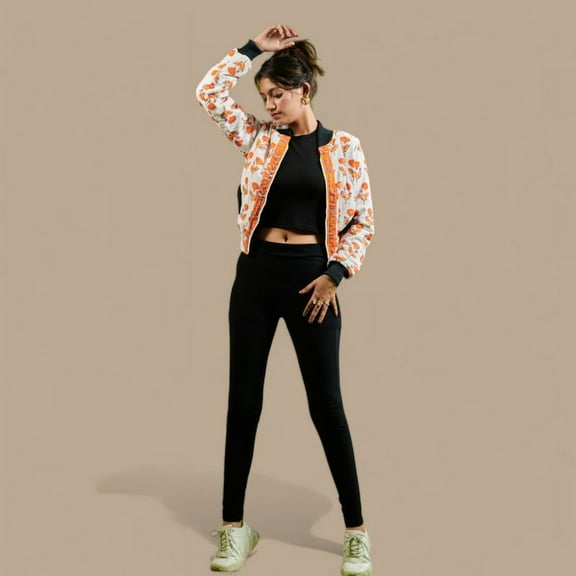 Women's Velvet Striped Bomber Jacket – Elegant and Cozy Outerwear for Every Season