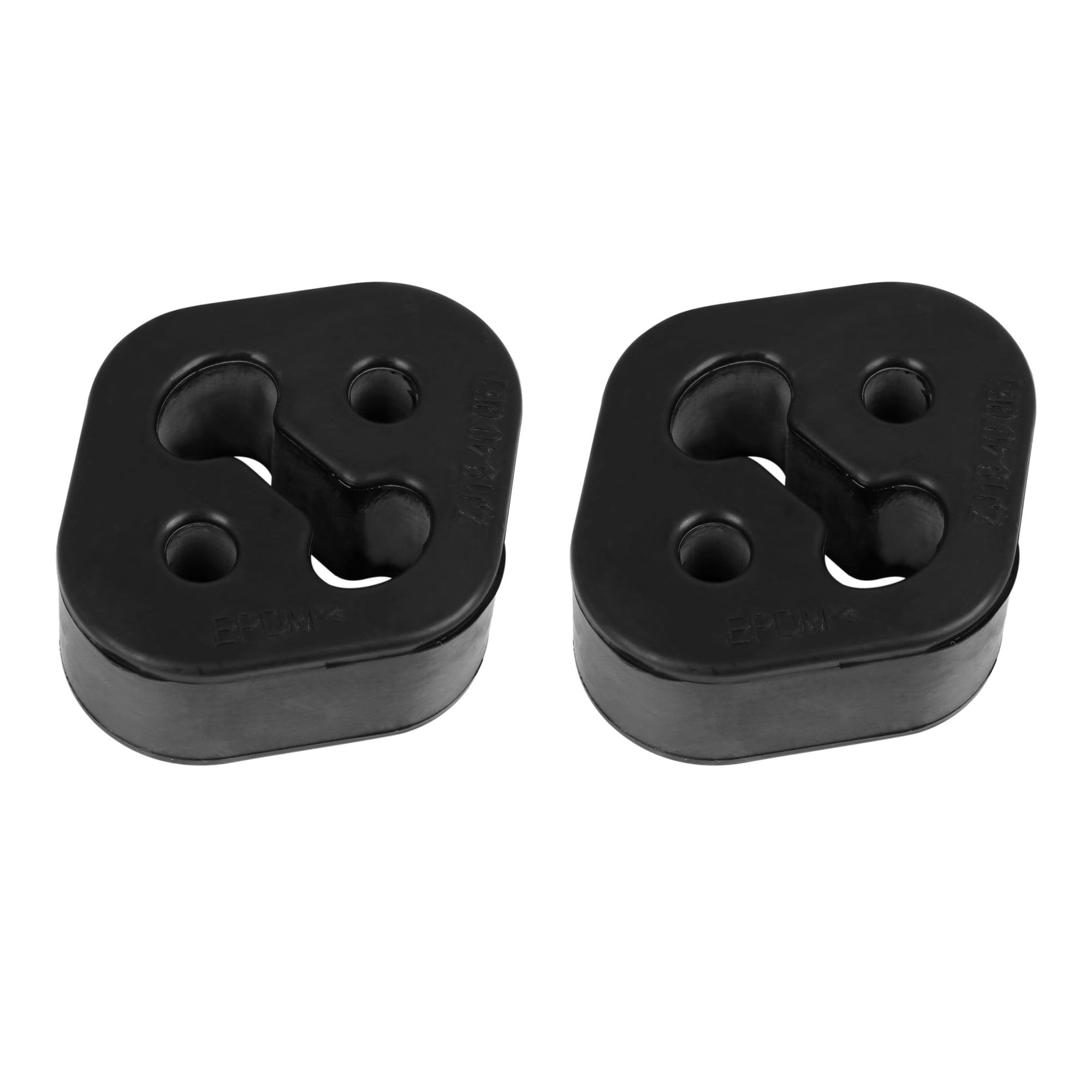 2pcs 2 Holes 9mm Dia Black Rubber Muffler Exhaust Hangers Bushing