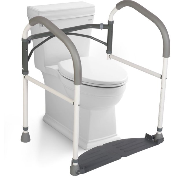 bimiti Folding Toilet Safety Frame & Rail 24" Bathroom Heavy Duty