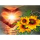 thumbnail image 2 of Cuadros Decorativos Mano corazón gesto girasol 5D DIY diamante pintura Kits completo redondo taladro arte Wdftyju embutido en tela, 2 of 8