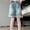 27Light Blue48, variant on CAIVO Child Girls Blue Denim Shorts Star Print Summer Casual Bottoms For Kids Style Trendy Bottoms