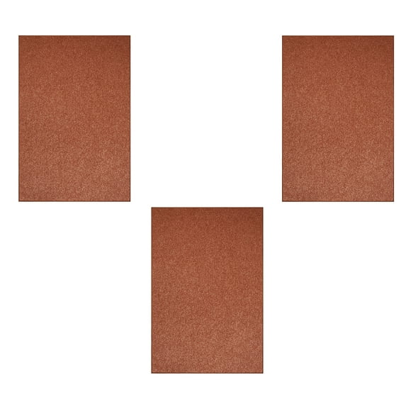 Furnish My Place Modern Plush Solid Rust Color Rug - Pets and Kids Friendly Rug, Indoor/Outdoor Mat, Area Rugs Great for Kids, Pets, Event, Living Room, Made in USA, 2' x 4' Rectangle - Set of 3