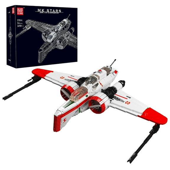 Mould King 21044 Star Plan Toy ARC-170 Starfighter Spaceship Model MOC Space Destroyer Technology Building Blocks Kit