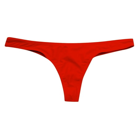 Prdecexlu Women s Hot Summer Beachwear Bikini Bottom Thong Swimwear Red 5XL