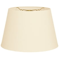 Royal Designs 12" Tapered Shallow Drum Hardback Lamp Shade Eggshell
