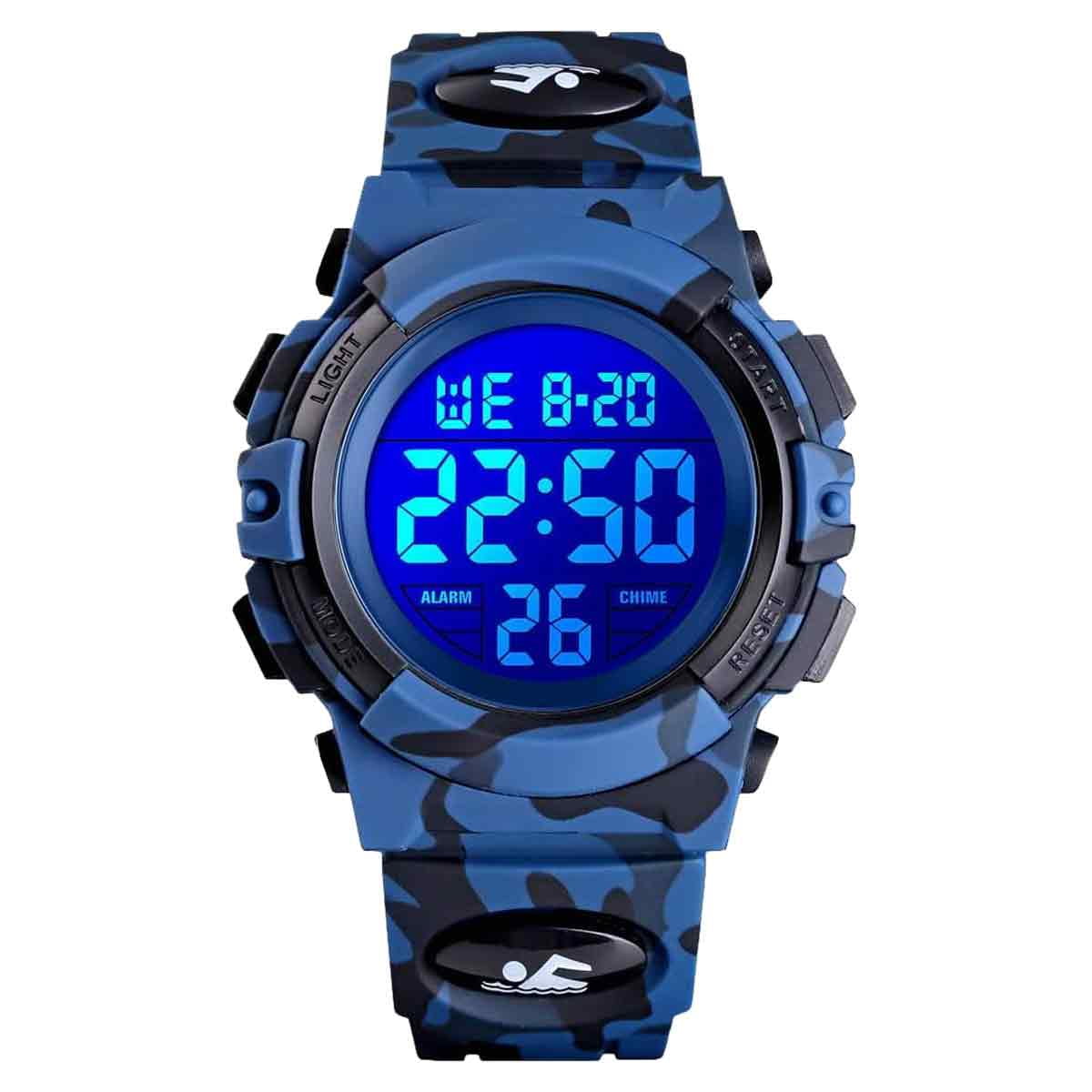 Boys waterproof casual electronic analog color Led watch with alarm stopwatch with silicone band Light up watch Walmart