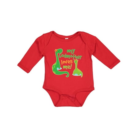 

Inktastic My Godmother Loves Me for Godchild Gift Baby Boy Long Sleeve Bodysuit