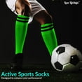 thumbnail image 5 of Lian LifeStyle Unisex 1 Pair Knee Length Sports Socks Striped Size XS/S/M, 5 of 5