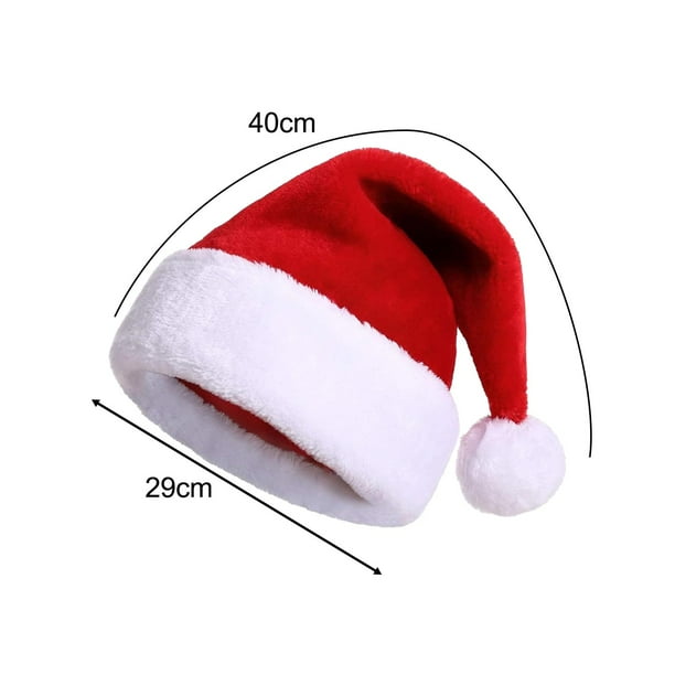 Pack De 2 Gorros De Papá Noel De Terciopelo Rojo Con Pompón Blanco – Talla Única Para Adultos Y Niños, Ideal Para Navidad, Nochevieja Y Fotos Festivas
