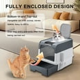 thumbnail image 3 of Collapsible Portable Cat Litter Box - 2-in-1 Enclosed/Semi-Enclosed, Up to 15 lbs Cats, 3 of 10