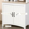 thumbnail image 5 of HOMCOM 70" Kitchen Hutch, Freestanding Storage Pantry Cabinet with 3-Tier Shelving, Sideboard with Adjustable Shelves and Open Countertop, White, 5 of 9