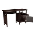 thumbnail image 1 of Inval 1-Drawer Writing Desk with Cabinet in Espresso, 1 of 9