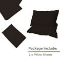 thumbnail image 3 of Premium Black Pillowcase, 2-Piece Brushed Microfiber Bed Pillow Case, Soft Comfort Pillow Case with Embroidery, 20 x 30 Inches, Queen, 3 of 4