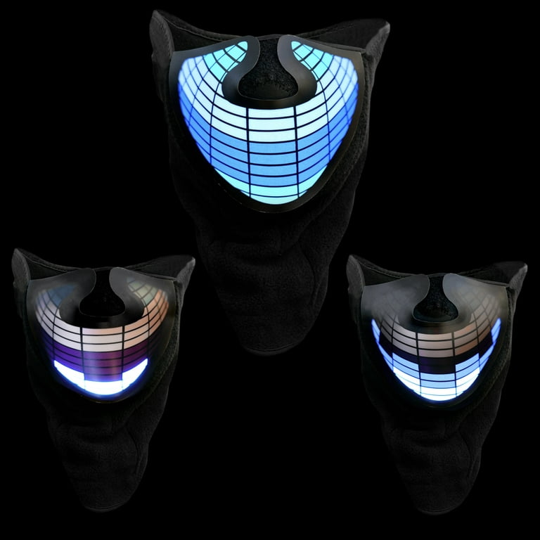 LED Bandana Mask Sound Activated Light Up Costume Masks Luminous Party Rave Cosplay Festival Face Mask Walmart.com