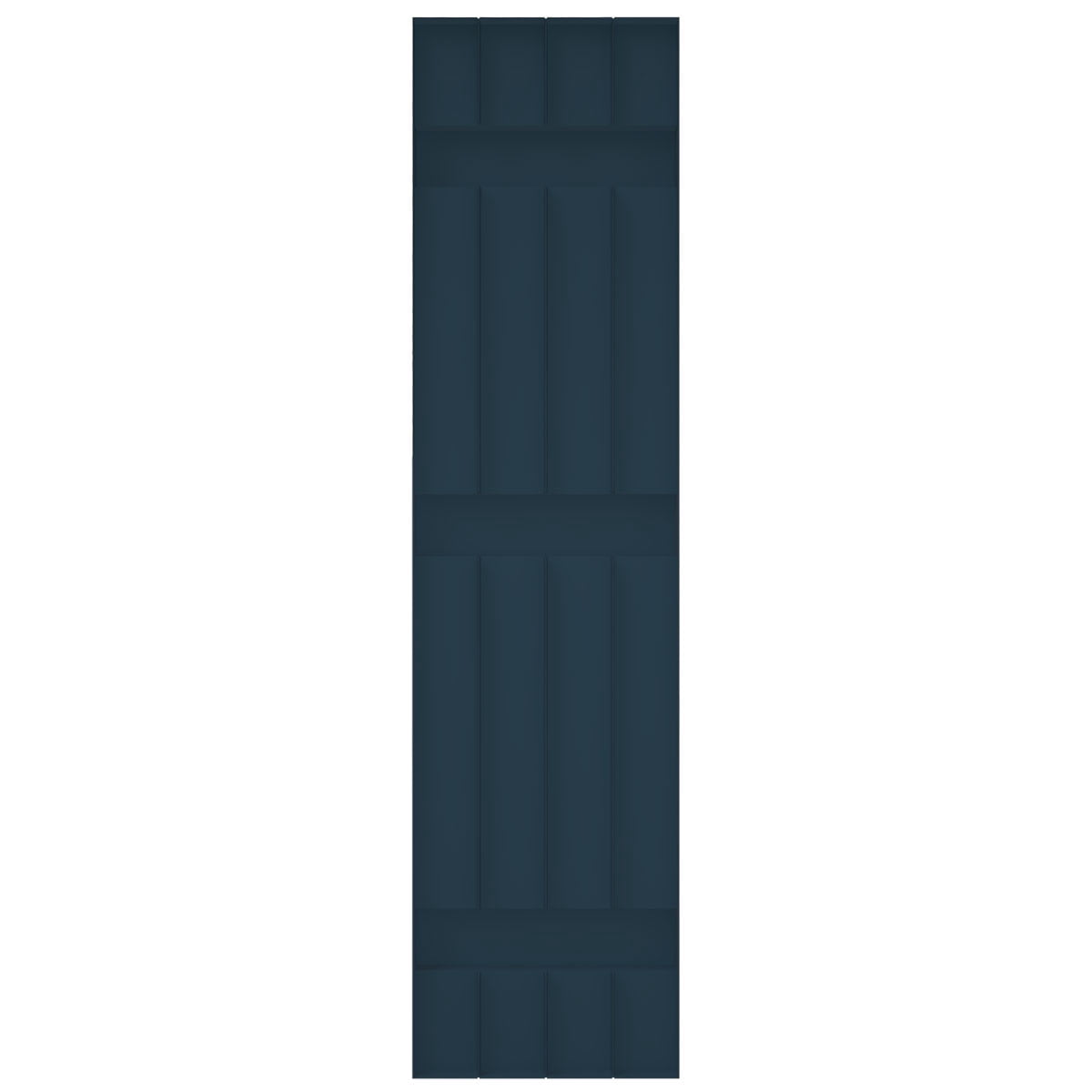 14"W x 59"H Mid-America Vinyl, Standard Size Four Board Joined Shutters, w/Installation Shutter-Lok's & Matching Screws, 036 - Classic Blue