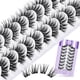 thumbnail image 1 of B&Qaugen Easy Fan Lashes D-0.03-19 B&Qaugen Easy Fan Volume Lashes 0.03 Extensiones de pestañas D Curl Mega Lash Extension 9 a 25 mm Negro mate B&Q Easy Volume Fan Lashes (D-0.03,19 mm), 1 of 4