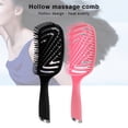 thumbnail image 1 of Vented Hair Brush Professional Comb Wet Dry Combs Beauty Healthy Styling Tools for Salon Home Use Detangling Curly Blue Elliptic Type, 1 of 6