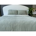 thumbnail image 2 of Muslin Blanket 4 Layers, Soft Bedspread, 100% Turkish Cotton Muslin Bed Cover, Reversible Coverlet, Green, 95x102 inches, King Size, 2 of 5