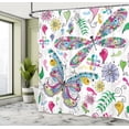 thumbnail image 5 of Ambesonne Butterfly Shower Curtain, Paisley Dragonfly, 69"Wx75"L, Multicolor, 5 of 5