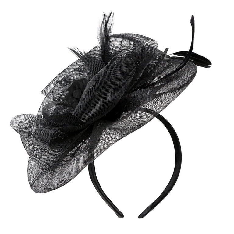 Black Headband for Women Fascinator Women