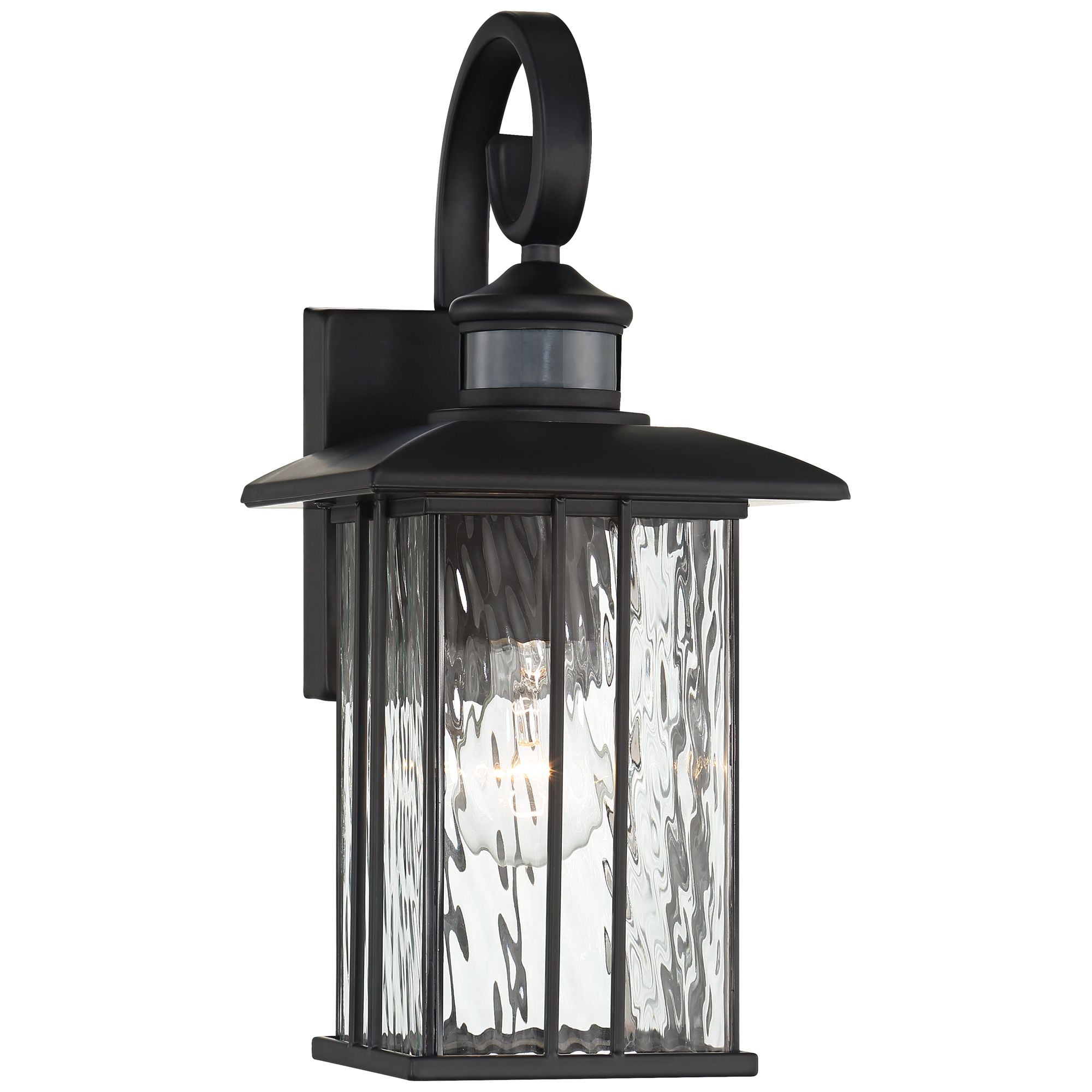 John Timberland Deaver 15 1/2" High Farmhouse Rustic Outdoor Wall Light Fixture Mount Porch House Motion Sensor Matte Black